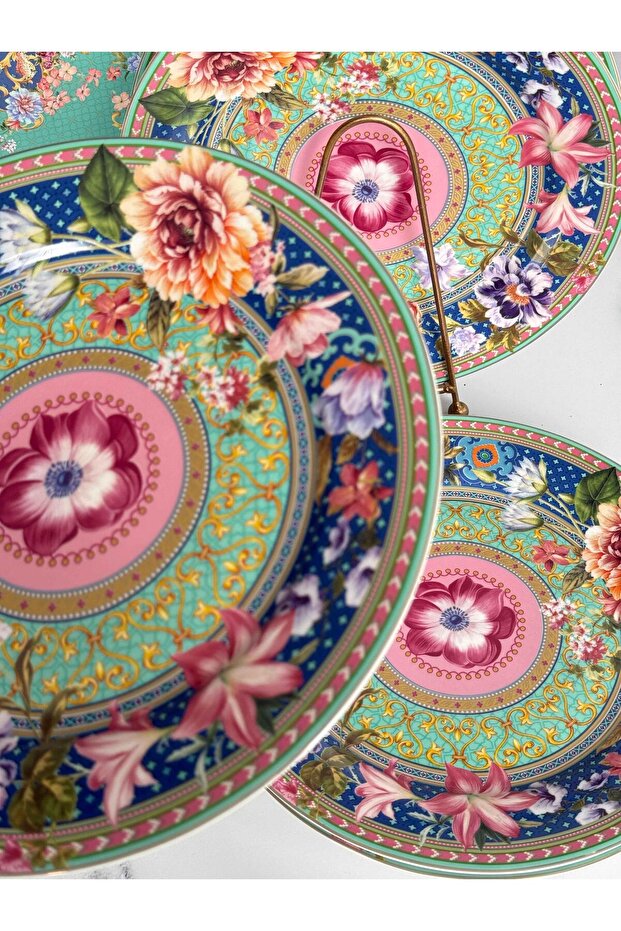 Floral Servis Tabak 6'Lı - 4