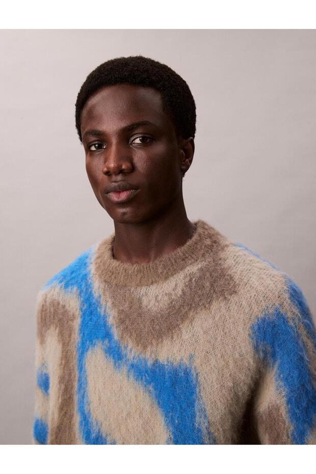 LS PATTERN BRUSHED ALPACA CREWNE - 2