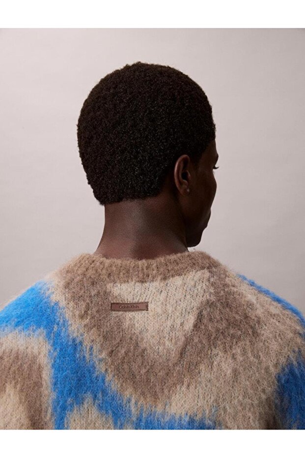 LS PATTERN BRUSHED ALPACA CREWNE - 5