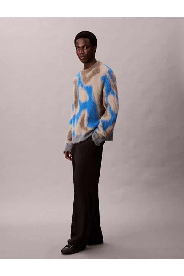 LS PATTERN BRUSHED ALPACA CREWNE - 3