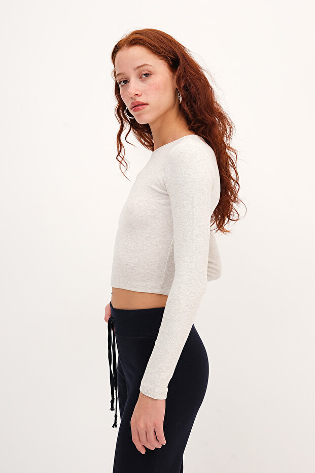 Uzun Kollu Basic Bluz B1845 - 4