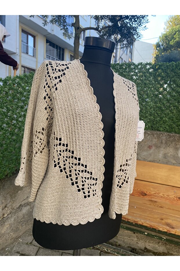 altıgen model örme hırka - 3