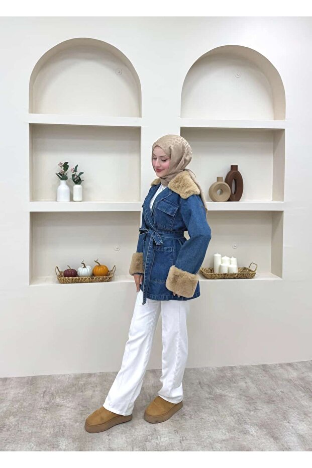 Furry Denim Jacket - 3