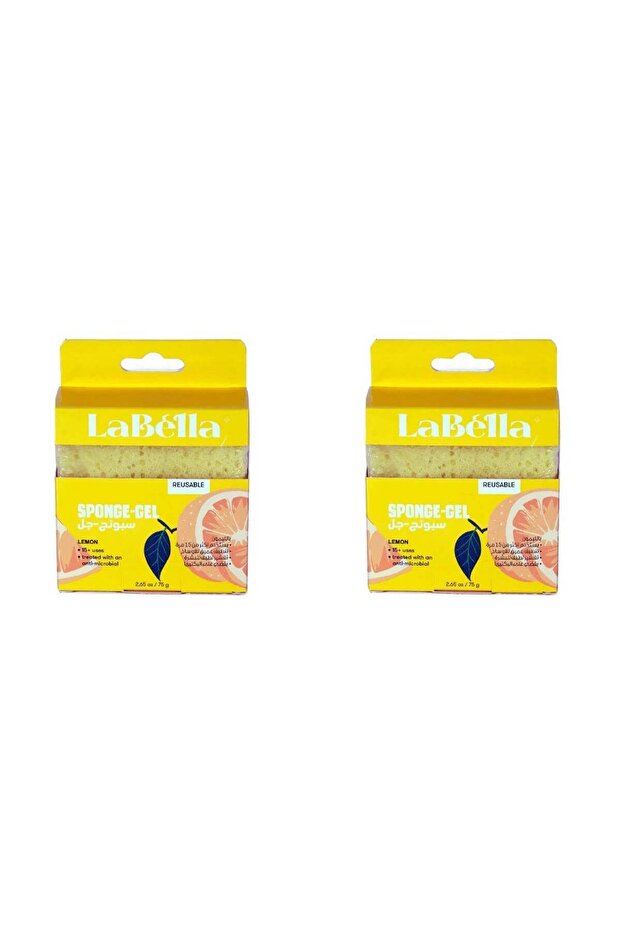 Reusable Lemon Shower Gel Sponge 2*75g (pack of 2)
