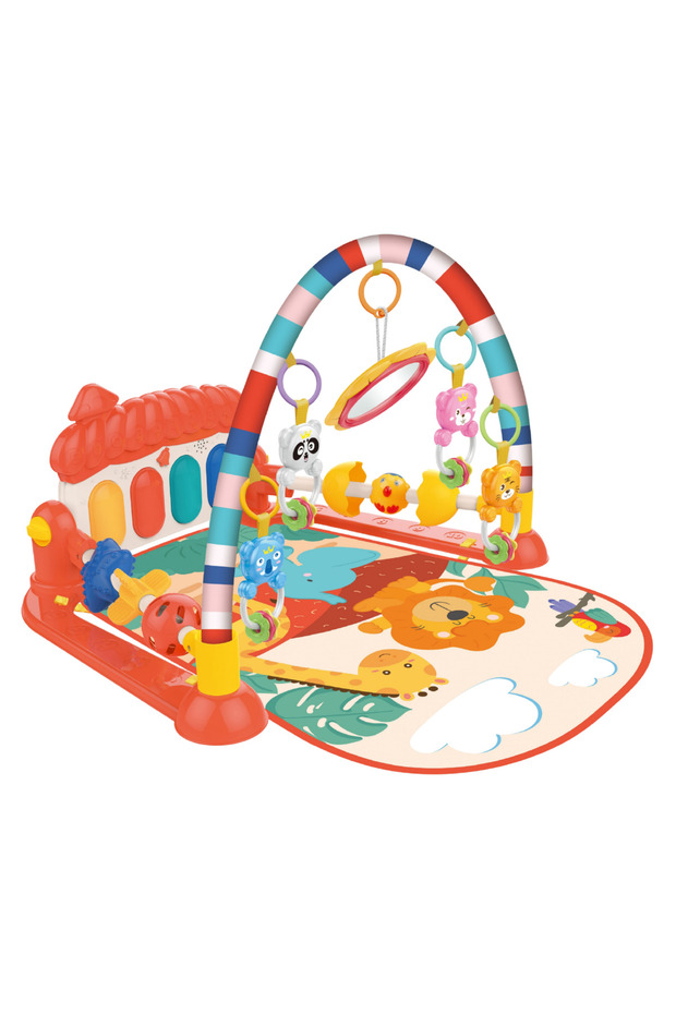 - Piano Fitness Gym Rack With Playing Toys - Red