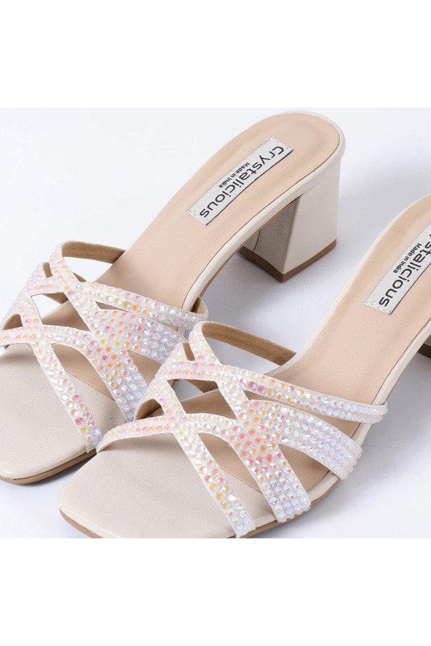 Asin 2.0 Hand-Crafted Women Rhinestones Heels Comfortable Soft All-Day Wear For For Parties Weddings