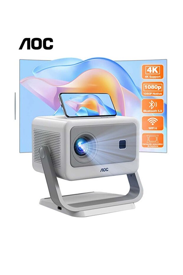 Mini Projector, Portable 4K Support, 12000 Lumens, Bluetooth/WiFi, XL3-300 Noble - 1