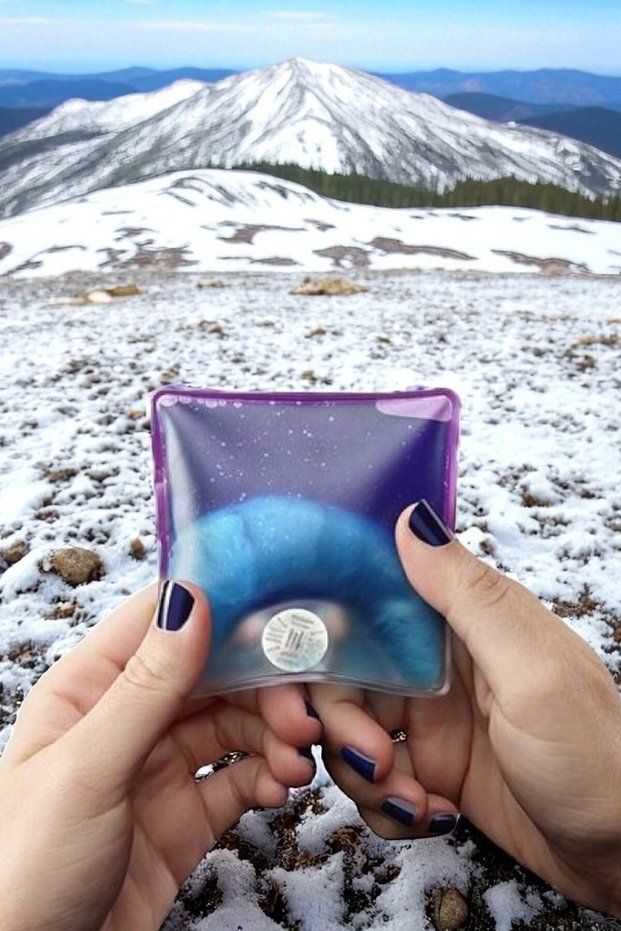 Pocket Stove Hand Warmer Gel Heater Winter Accessory Reusable Heater Pocket Stove Blue