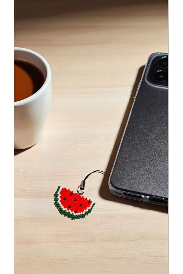 Miyuki Beads Handmade Watermelon Phone Charm - Charm