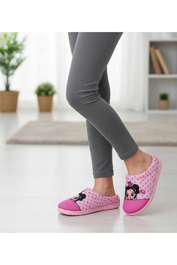 Girl's Winter Comfortable Sole Home and Garden Gondola Slippers – Soft, Warm, and Non-Slip!