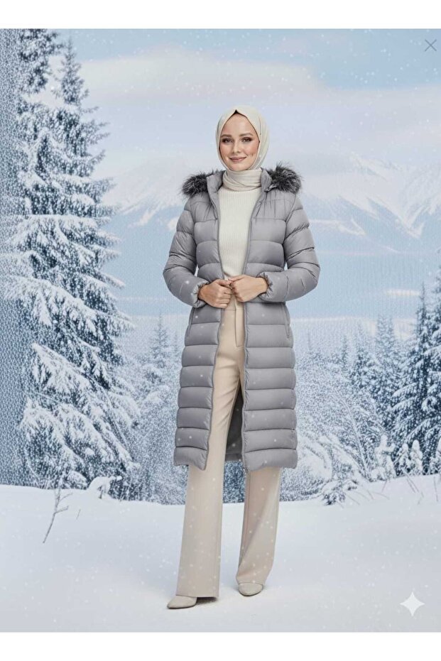 Women's Young Sport Plus Size Fully Fur-Lined Puffer Jacket