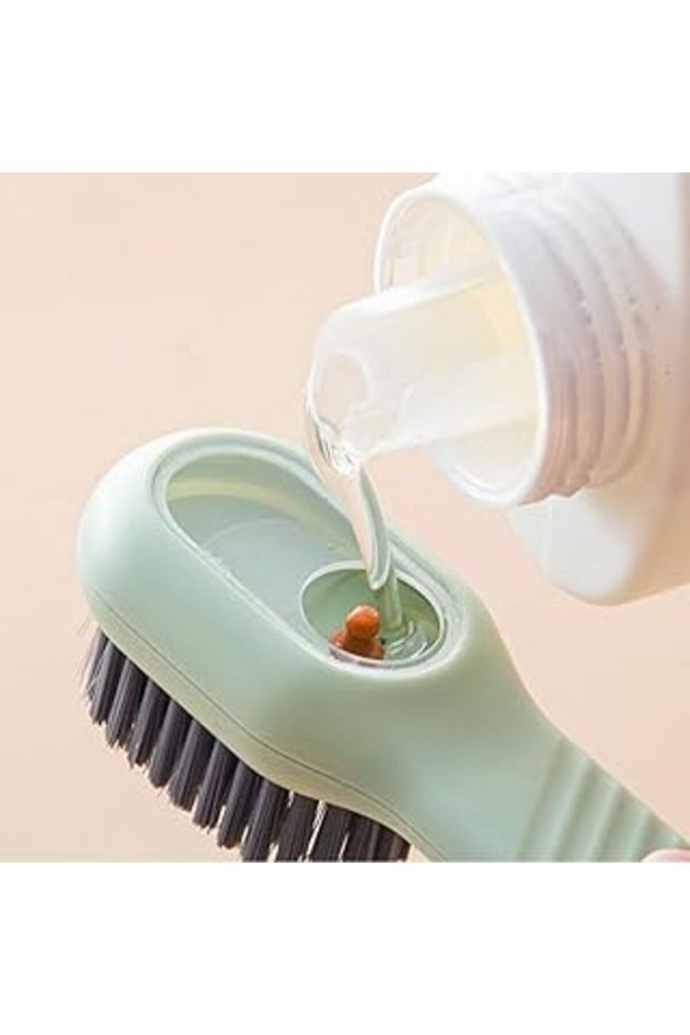 Oval Tip, Liquid Filling Chamber, All Types of Dirt, Stain Removal, Multi-Purpose Cleaning Brush