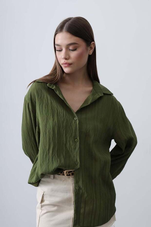 Çizgili İnce Gömlek - 3