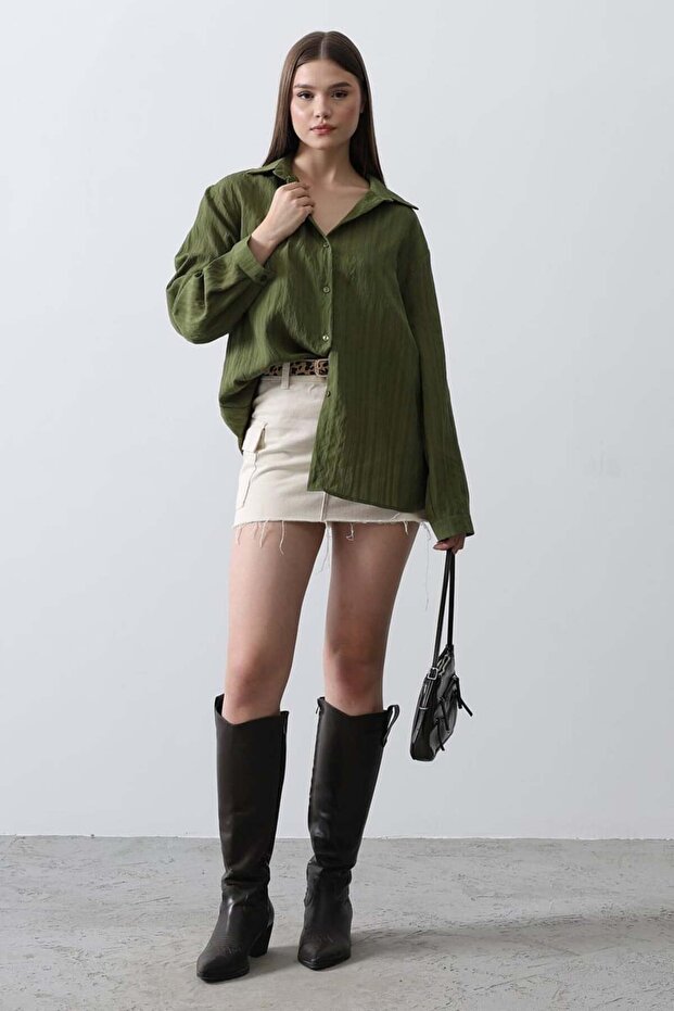 Çizgili İnce Gömlek - 2