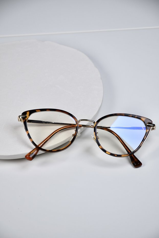Cat Eye 55 Ekartman Metal Transparent Women Men Unisex Blue Light Protection Screen Glasses Eyewear