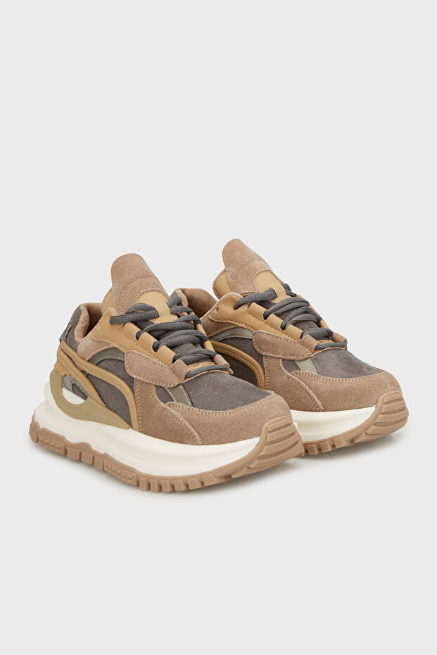 Deri Kalın Tabanlı Sneaker Ayakkabı AYAKKABI 38925K3312 - 3