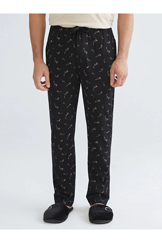 Standart Kalıp Baskılı Erkek Pijama Alt - 6