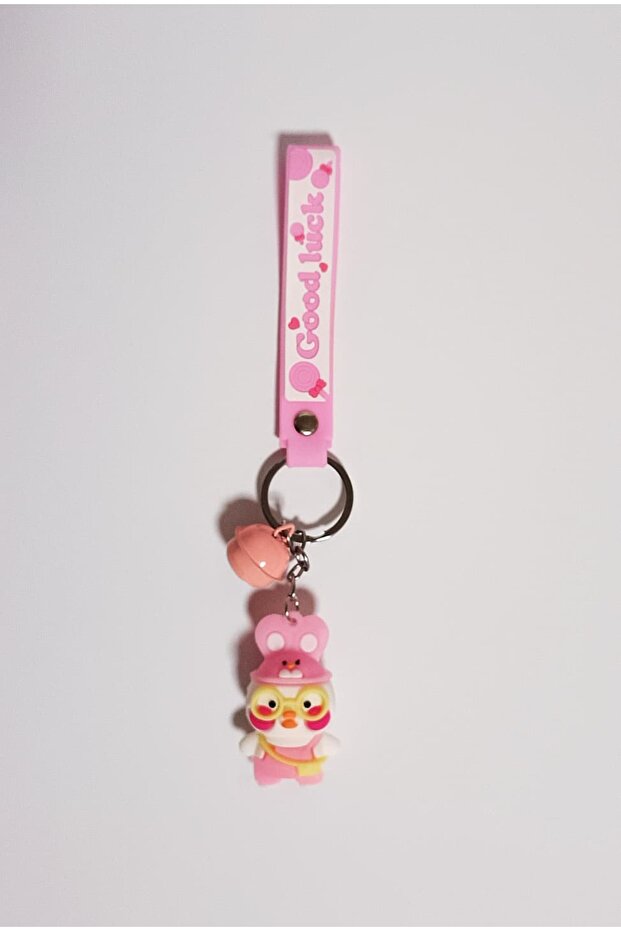 Keychain Pink Hat Duck