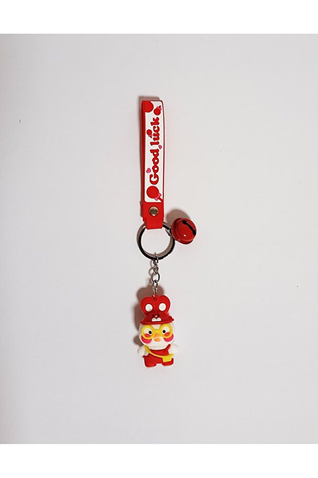 سلسلة مفاتيح على شكل بطة حمراء - 1