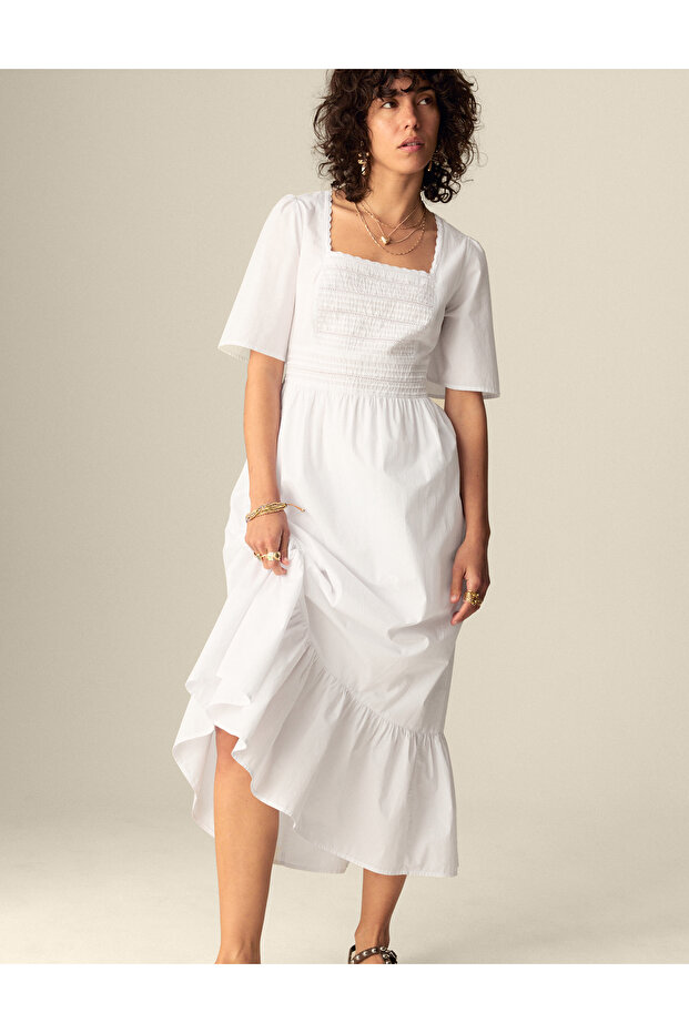 Saf Pamuklu Elbise - 5