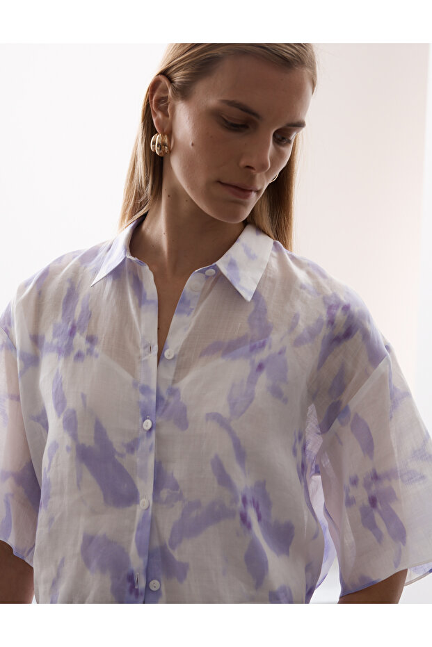 Pamuklu Desenli Gömlek - 4