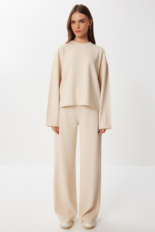 Basic Alt-Üst Örme Takım LCR0102 KREM - 3