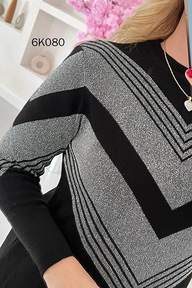 Simli Triko Elbise 6k080 - 4