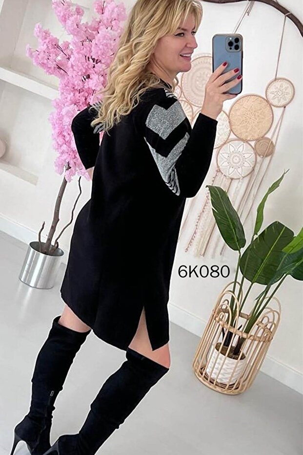 Simli Triko Elbise 6k080 - 3