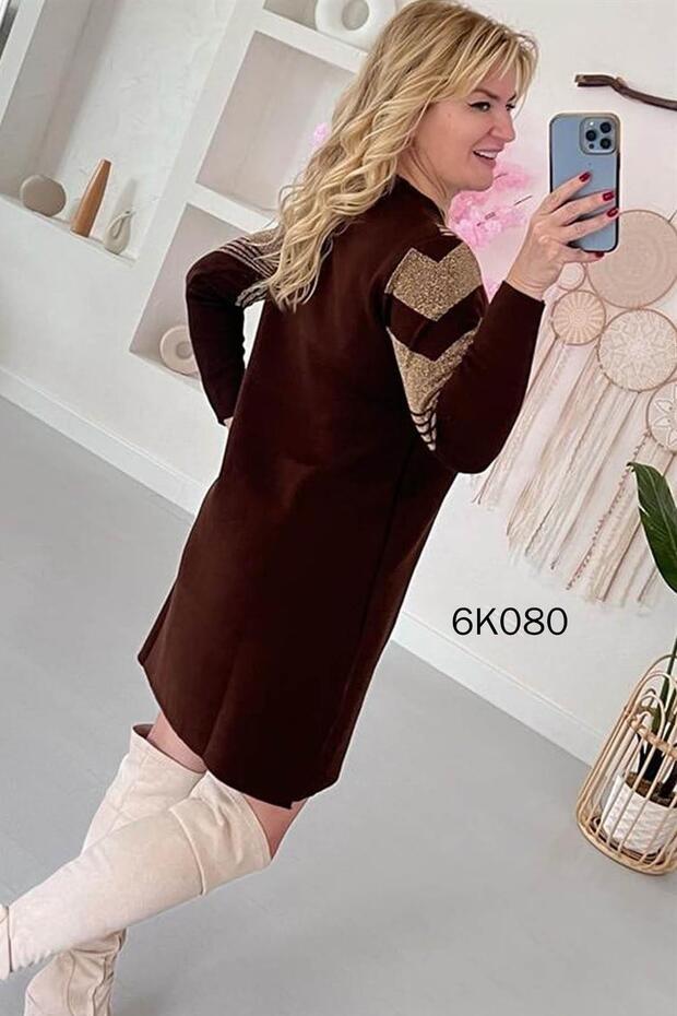 Simli Triko Elbise 6k080 - 3