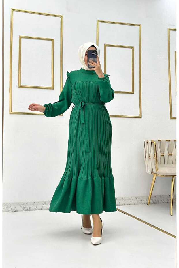 PİLİSELİ SOFİA ELBİSE - 2