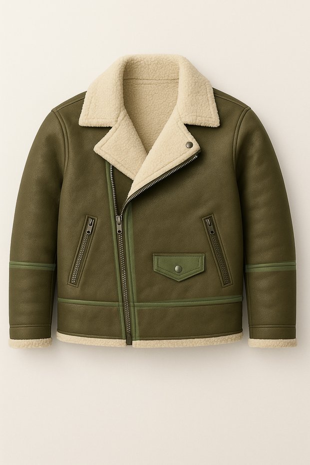 Sheepskin Faux Leather Men's Coat -1119-