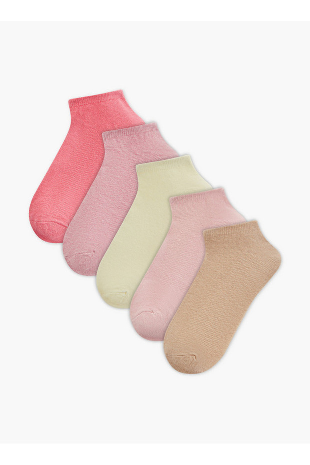 جوارب سادة بطول الطاقم - طقم من 5 قطع - 1
