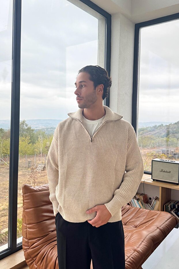 Basic Zip Kazak Bej - 1