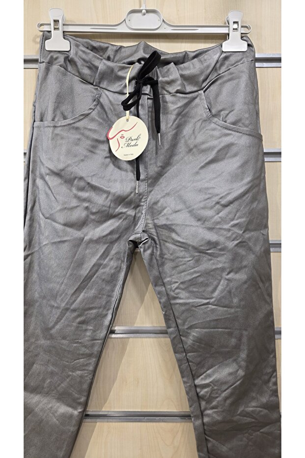 بنطلون جلدي بنمط عادي - 2