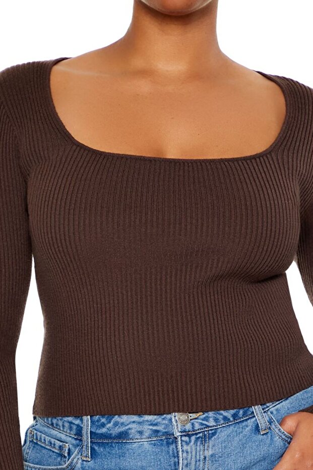 Plus Size Kare Yaka Kazak - 5