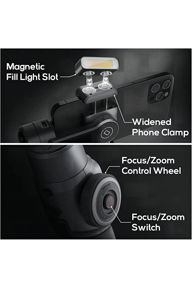 Smooth 5 Combo Gimbal Stabilizer for Smartphone, 3-Axis Portable Android and iPhone Gimbal St - 3