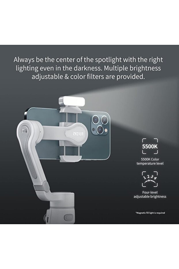 Smooth Q4 3-Axis Smartphone Gimbal Stabilizer with Built-in Extension Rod - 7