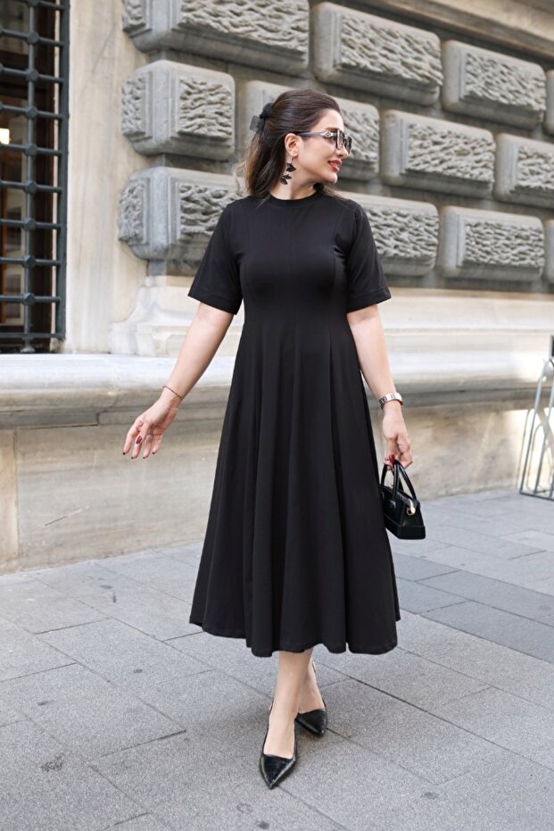 Cusmi Siyah Elbise - 5