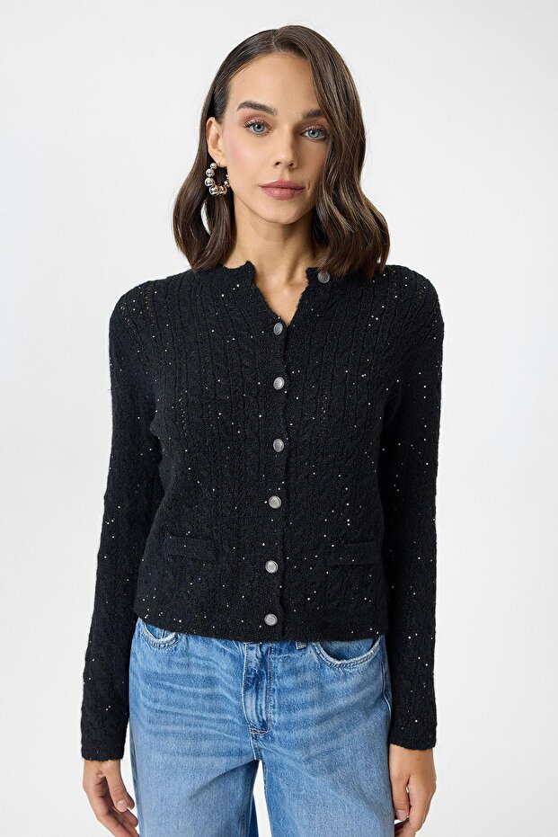 Pullu Örgü Hırka - 2