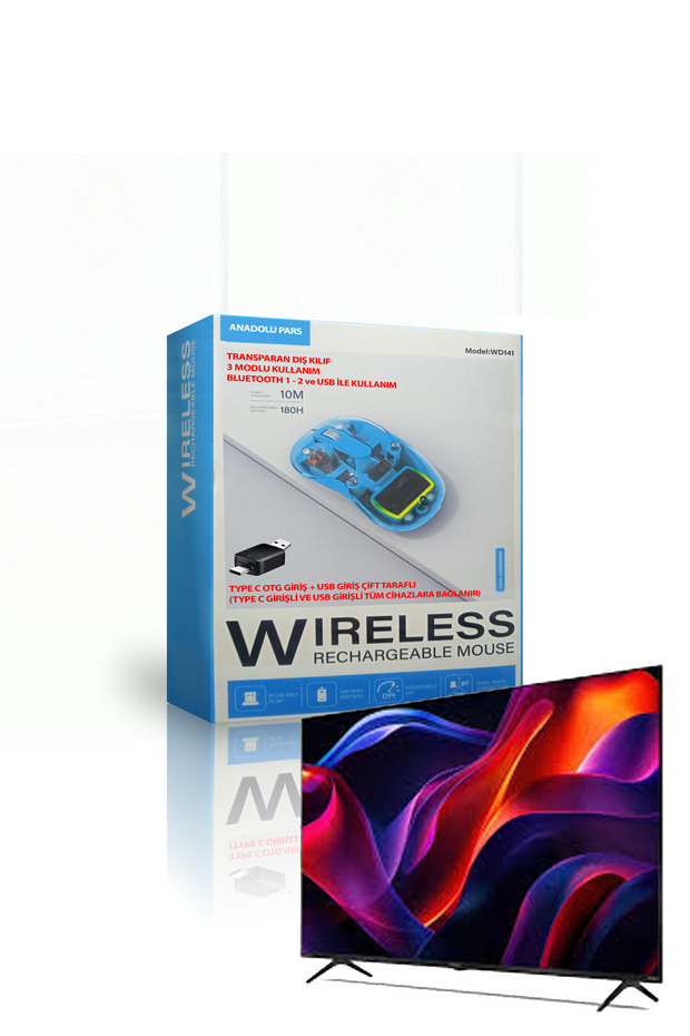 Bluetooth Mouse - TypeC Mouse - USB Mouse - Masaüstü Mouse - Kablosuz Mouse - 8