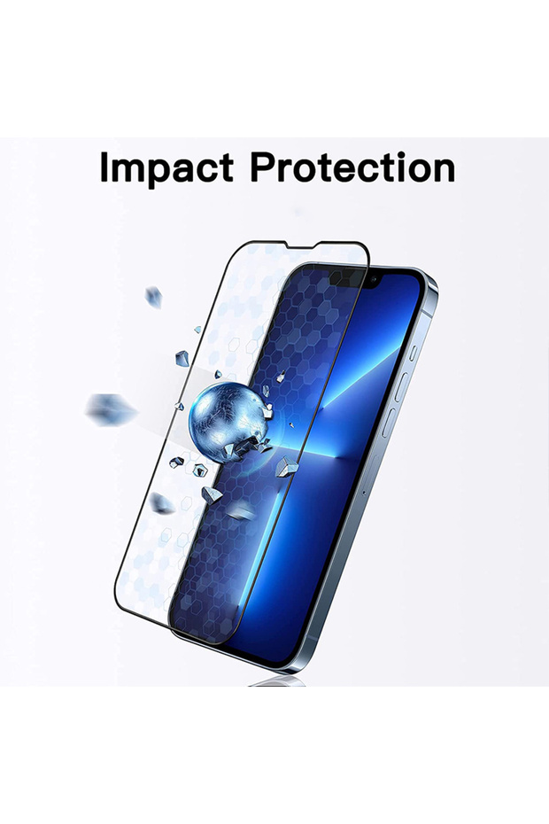 Screen Protector for Apple iPhone 13 Pro Max, Crystal Clean Tempered Glass Black - 5