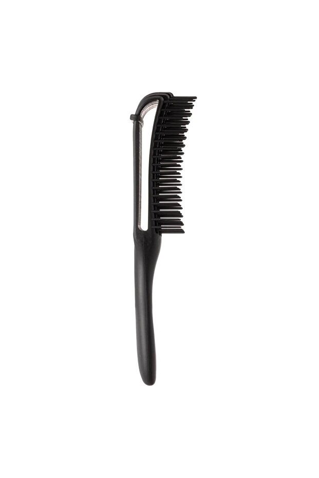 Black Triangular Plastic Detangling Brush - 2
