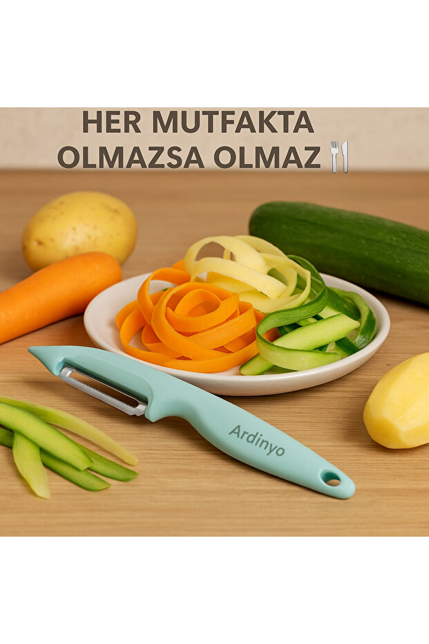 Paslanmaz Çelik Ergonomik Sebze ve Meyve Soyacağı – Hızlı ve Hassas Soyma İçin Mutfak Aleti - 5