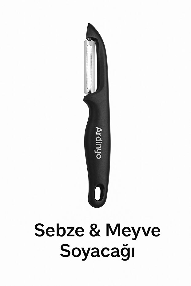 Paslanmaz Çelik Ergonomik Sebze ve Meyve Soyacağı – Hızlı ve Hassas Soyma İçin Mutfak Aleti - 1