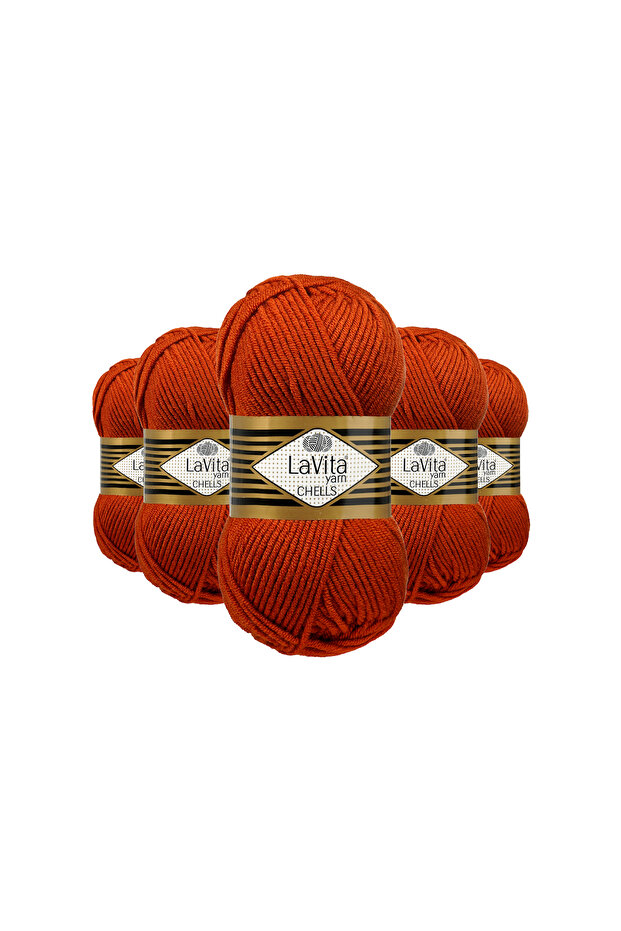 Chells Hand Knitting Yarn 100% Acrylic 500Gr 5 Pcs (9729 Tile)