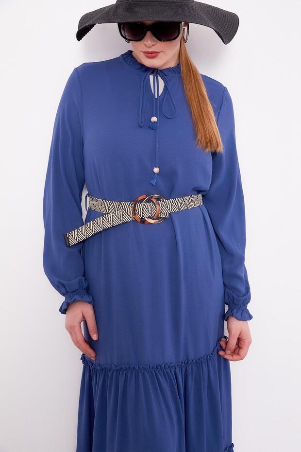 İndigo Elbise - 5