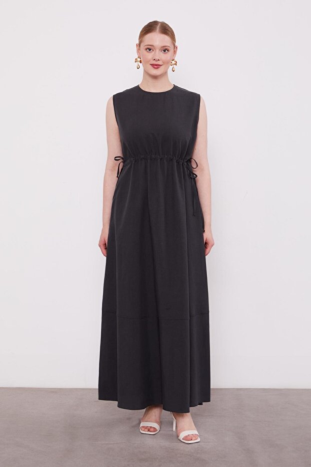 طقم سترة كوريا مبطنة باللون الأنثراسيت - 5