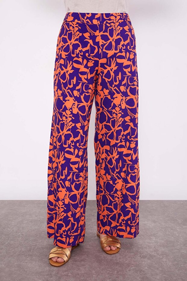 Orange Kimono Pants Set - 5