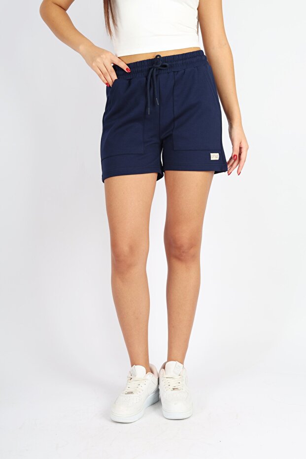 Lacivert Modal Rahat Kumaş Şort - 8