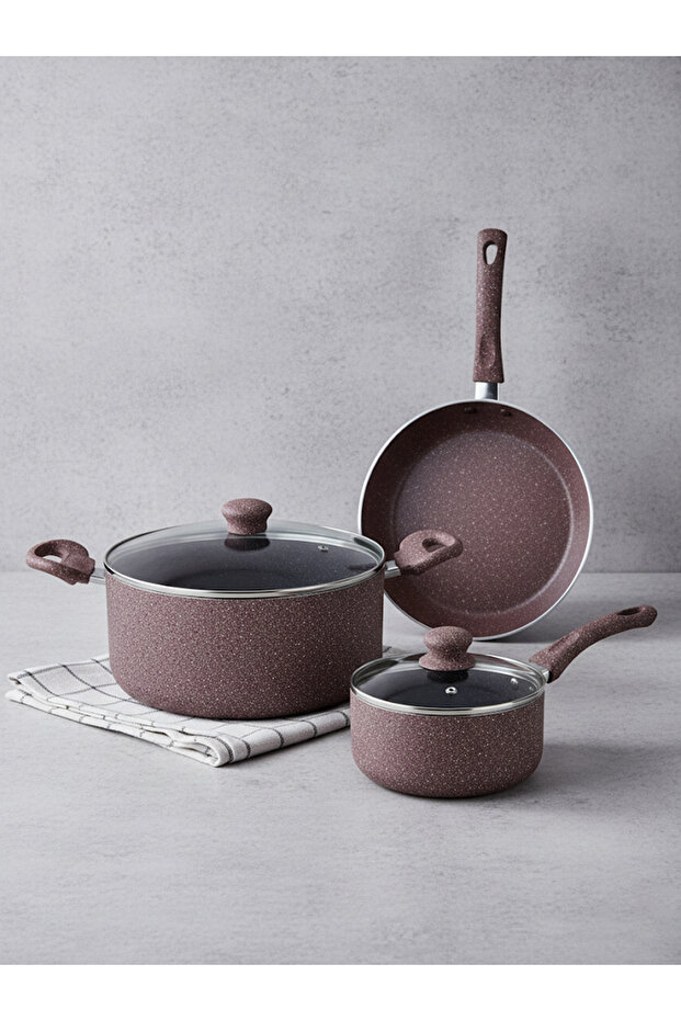 5Pcs Granite Non-Stick Cookware Set | Cooking Pot & Frypan | Kitchen Essentials,BB2003SP